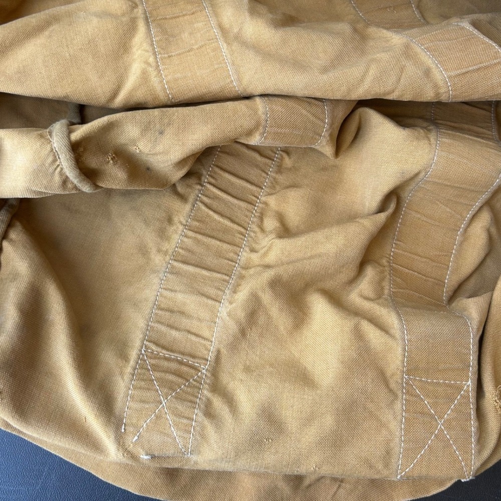 RARE Vintage Spanish Air Force MilitarY Canvas Duffel Bag Tan Utility Carryall - Picture 10 of 13